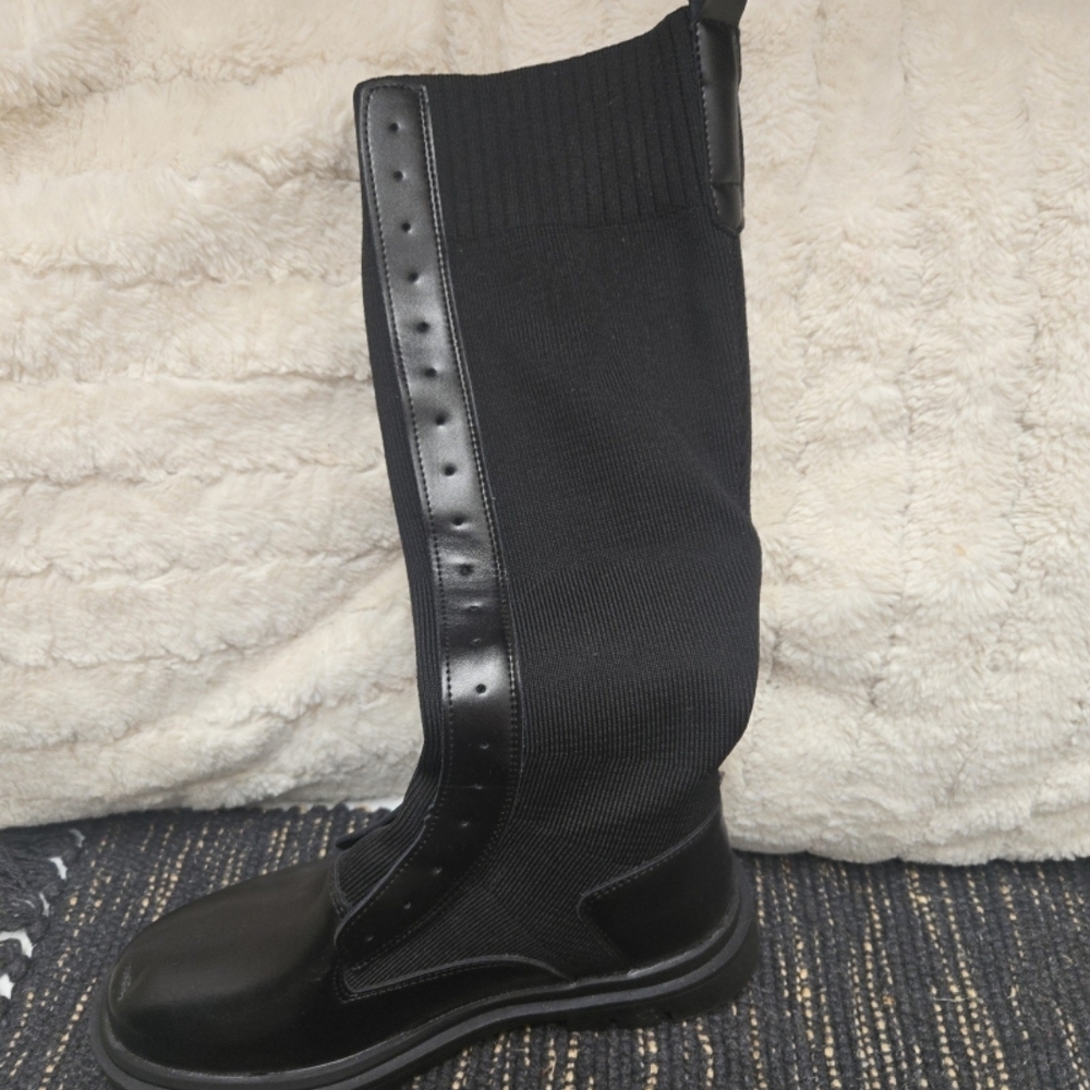 SHEIN Black Lace Up Boots